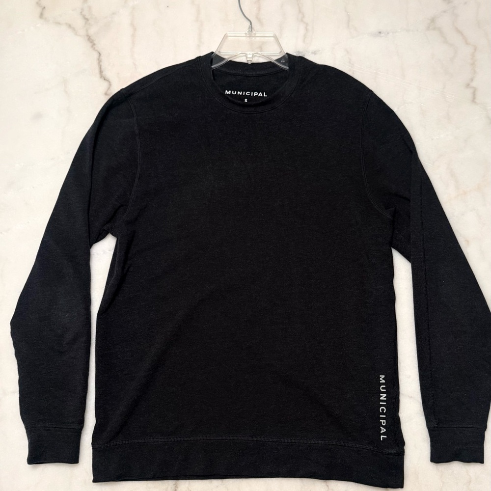 Municipal Sport Utility Gear - Town Crew Sweatshirt, Black, Sz Small, Excellent